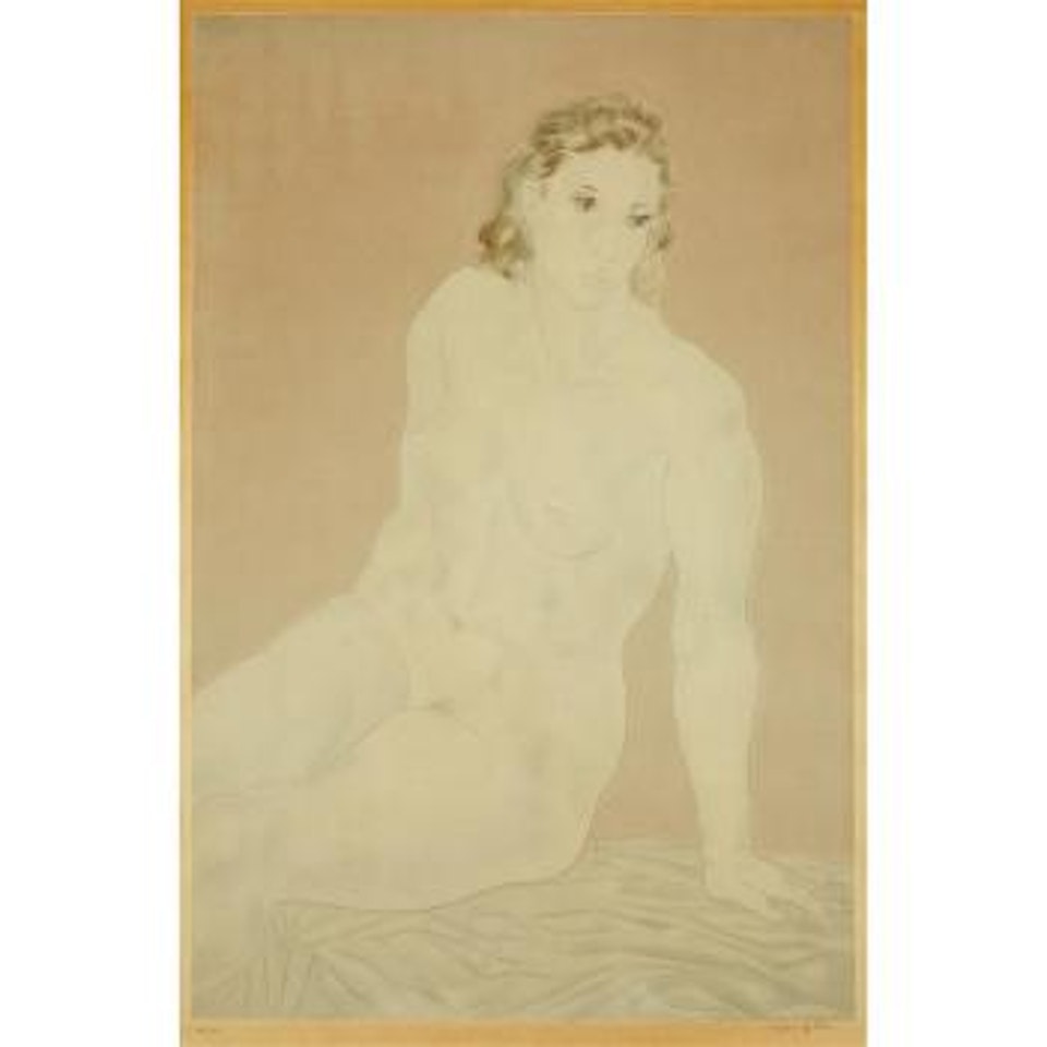 Nu assis by Leonard Tsuguharu Foujita