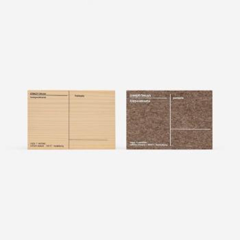 Filzpostkarte and Holzpostkarte by Joseph Beuys