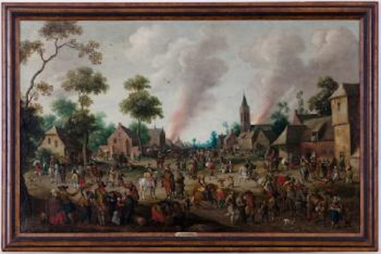 Scène de village by Joost Cornelisz Droochsloot