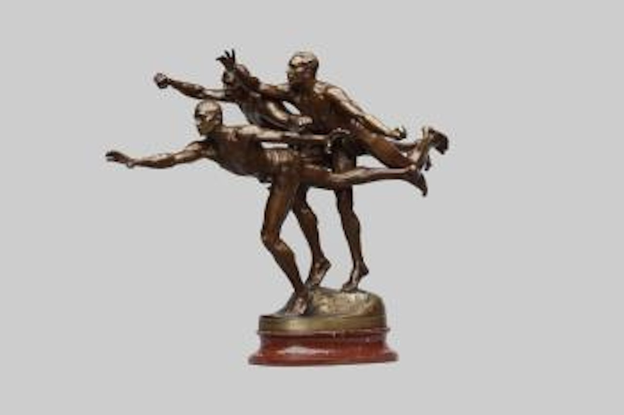 L'arrivée de la course, Au but! by Alfred Boucher