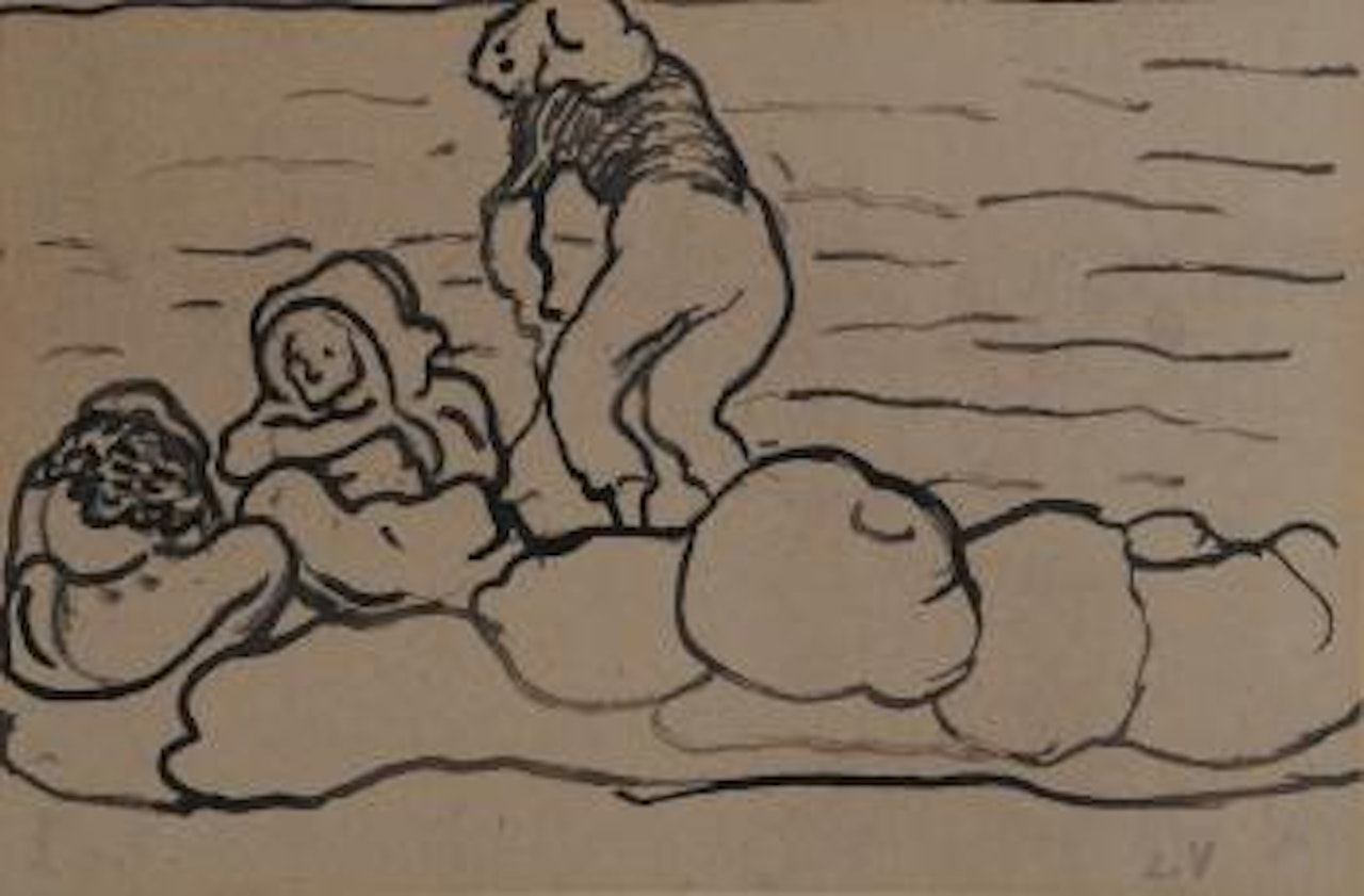 Personnages sur la plage by Louis Valtat