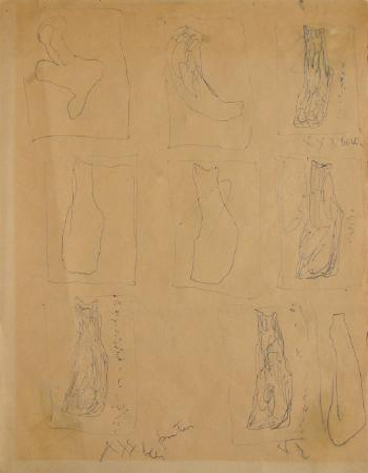 Studi per Concetto spaziale by Lucio Fontana