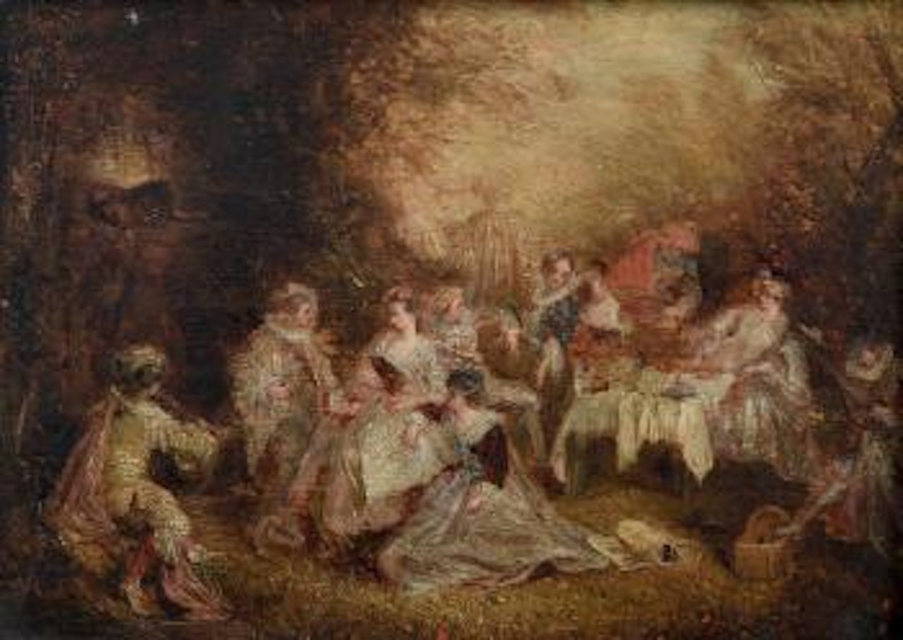 Repas champêtre by Adolphe Monticelli