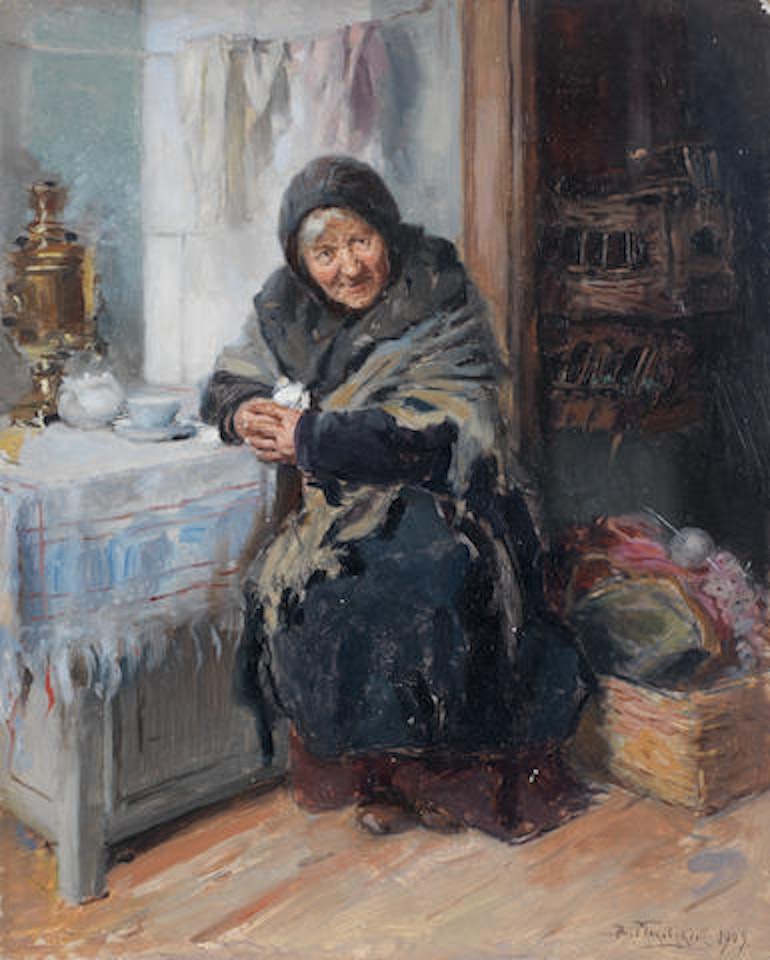 The laundress by Vladimir Makovsky