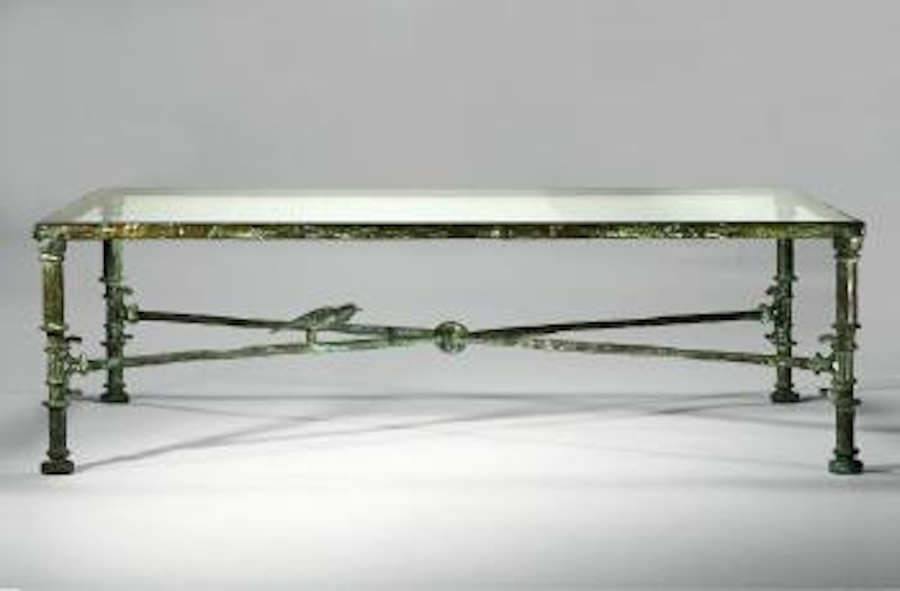 Table grecque, variante à l'oiseau ou au merle by Diego Giacometti