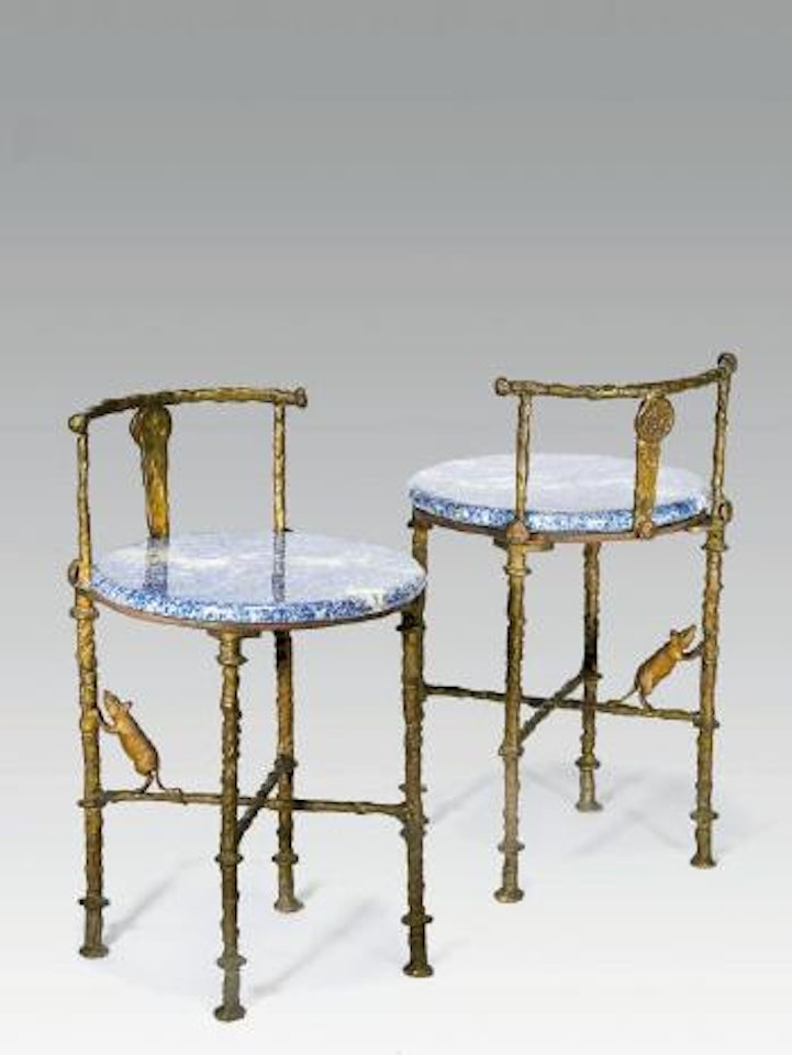 Tabourets de coiffeuse à la souris by Diego Giacometti