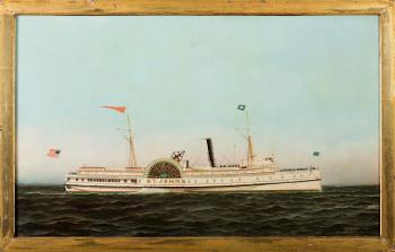 The Paddlewheel Steamer St. Johns of New York by Antonio Jacobsen