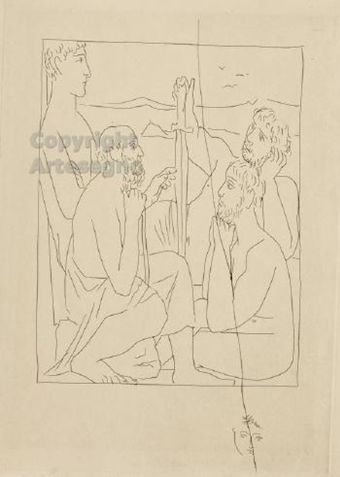 Recits de Nestor sur la guerre de Troie (dalle Metamorfosi di Ovidio) by Pablo Picasso