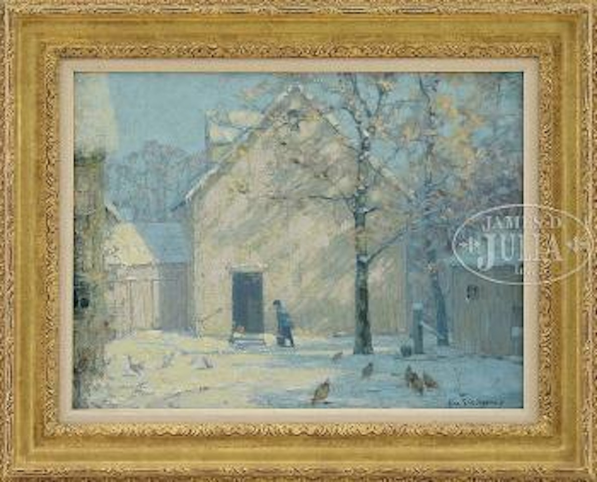 Morning in the barnyard by John Fabian Carlson