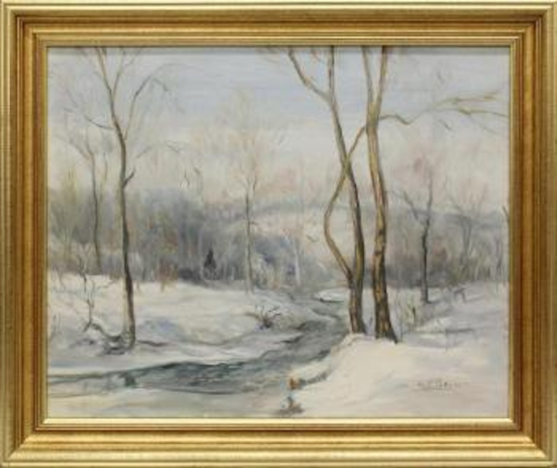 Snowy stream by Walter Emerson Baum