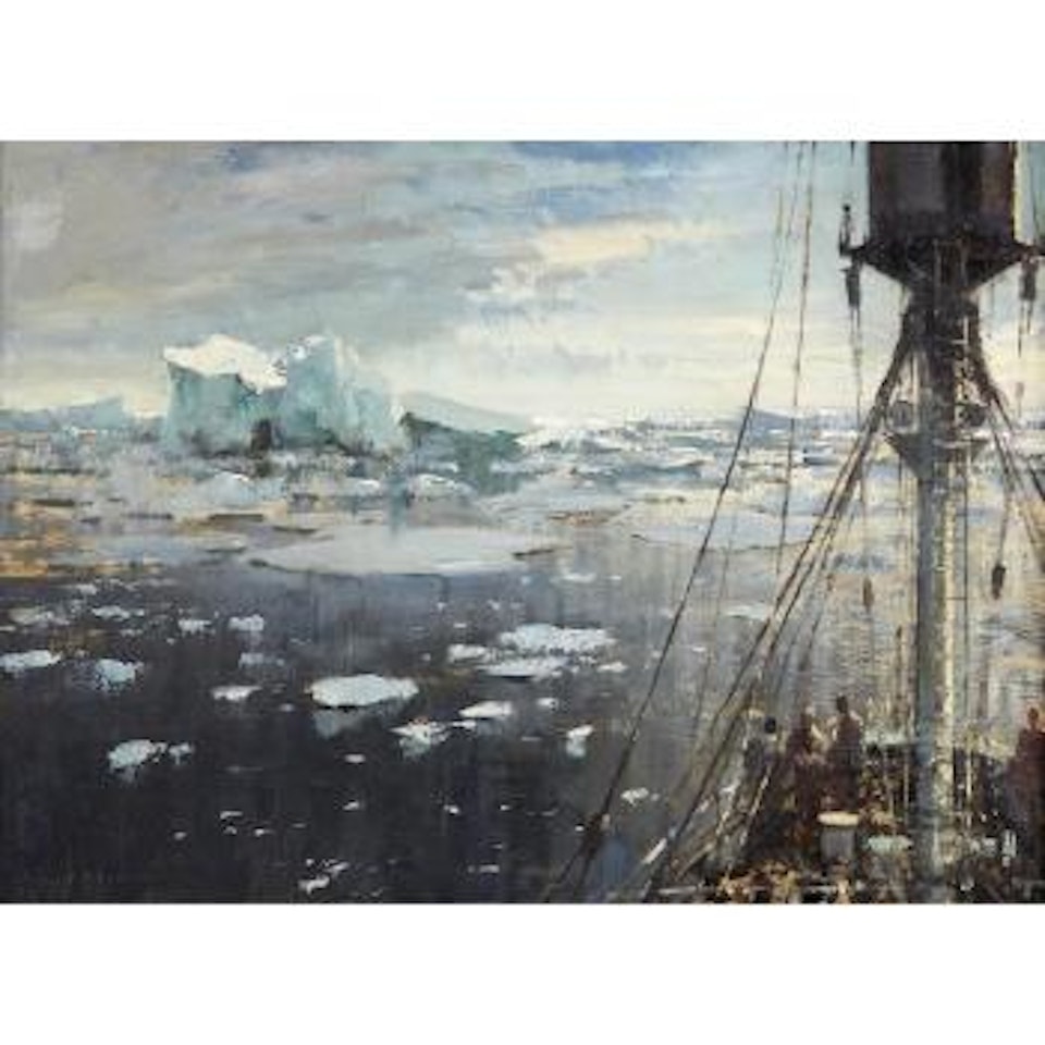 The John Biscoe in pack ice by Edward Seago