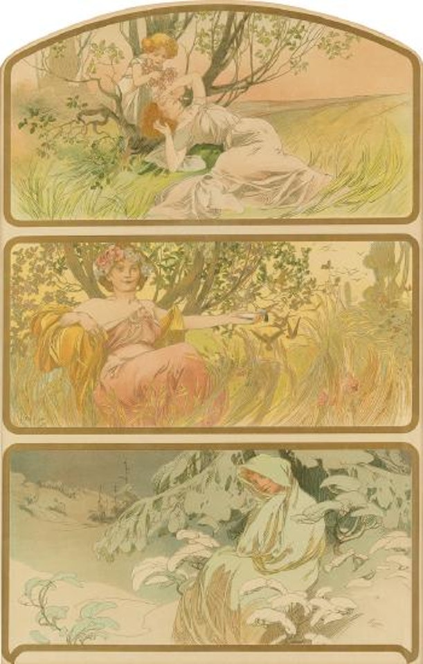 Three Seasons by Alphonse Mucha