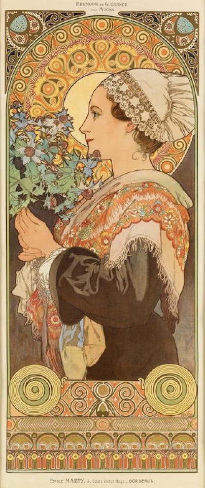 Bretonne De Guérande Par Mucha / Sea Holly by Alphonse Mucha
