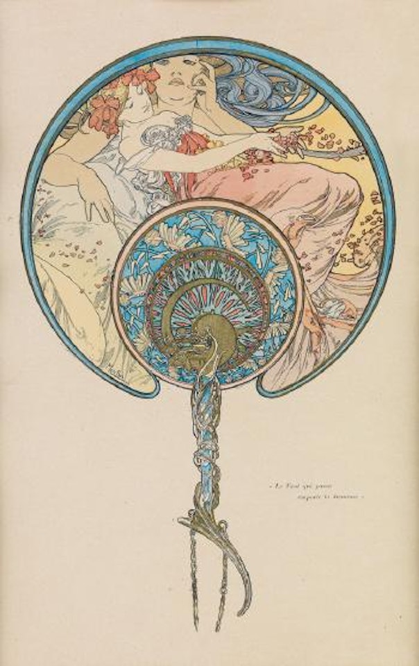 Le Vent Qui Passe Emporte La Jeunesse by Alphonse Mucha