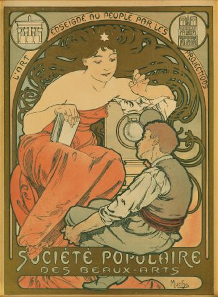 Société Populaire Des Beaux - Arts by Alphonse Mucha