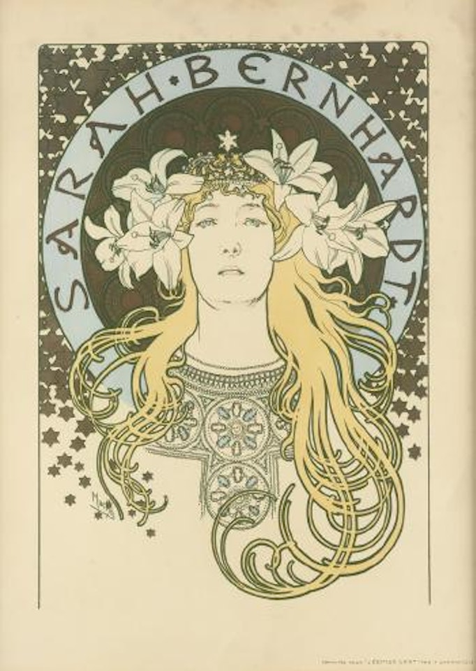 Sarah Bernhardt / La Plume by Alphonse Mucha