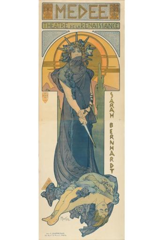 Medee / Sarah Bernhardt by Alphonse Mucha
