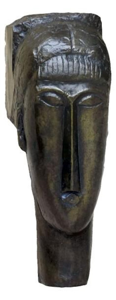 Tête de jeune fille à la frange , by Amedeo Modigliani