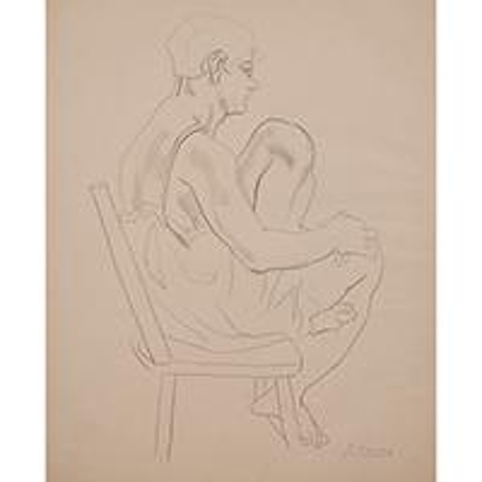 Seated woman by Jan Matulka