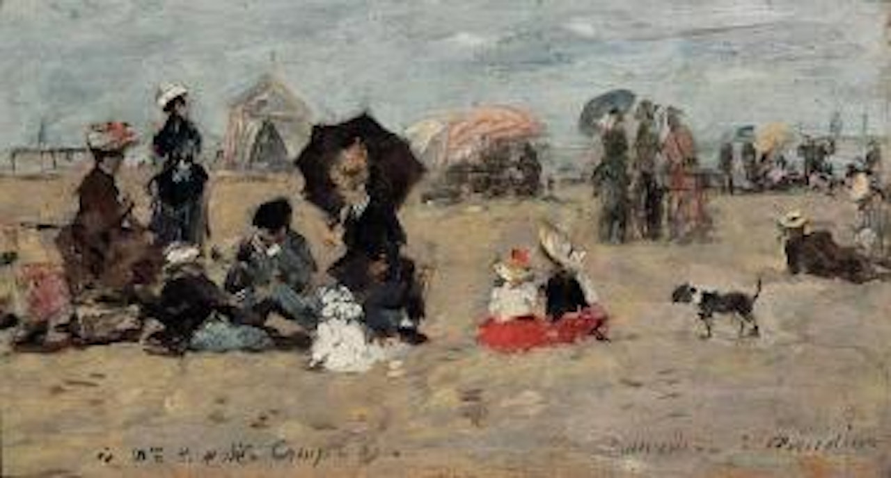 Trouville, Scene de Plage by Eugène Boudin