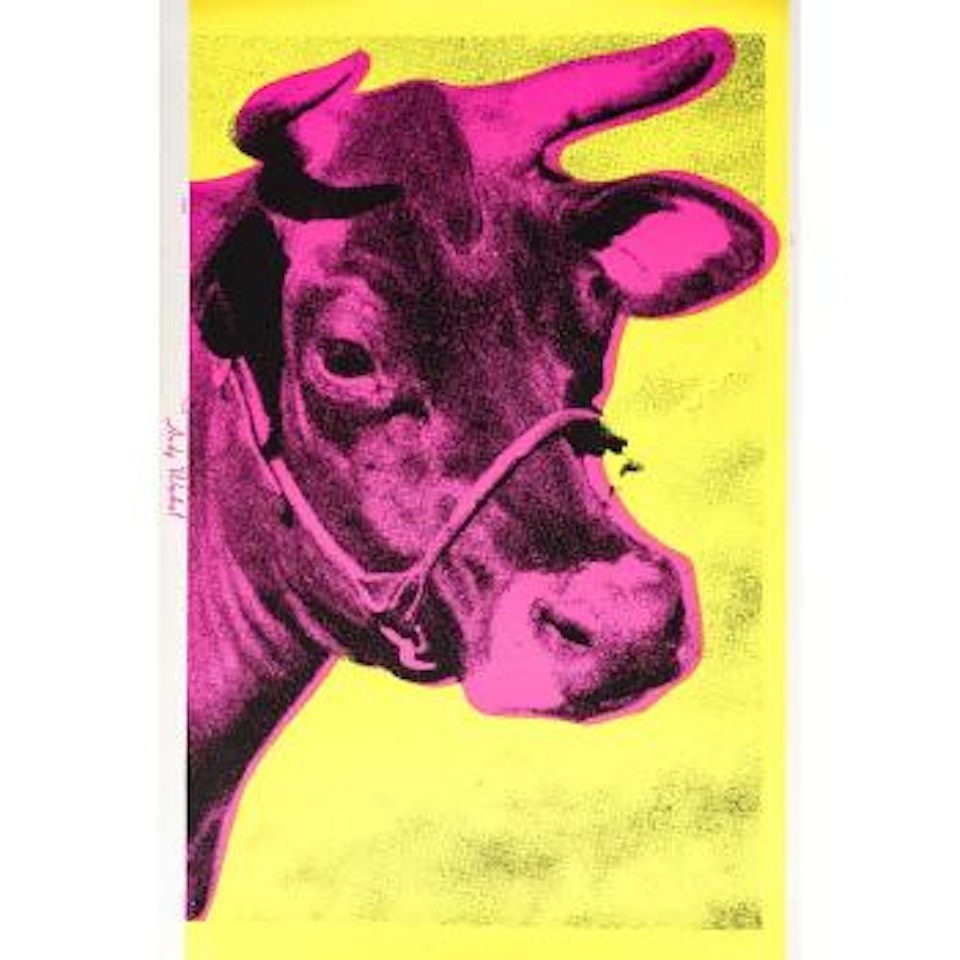 Cow Yellow and Pink by Andy Warhol