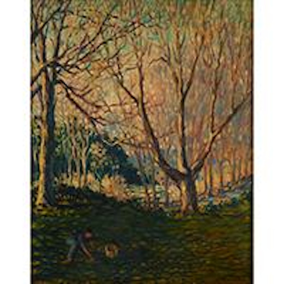 Figure in the woods by Louis Ritman