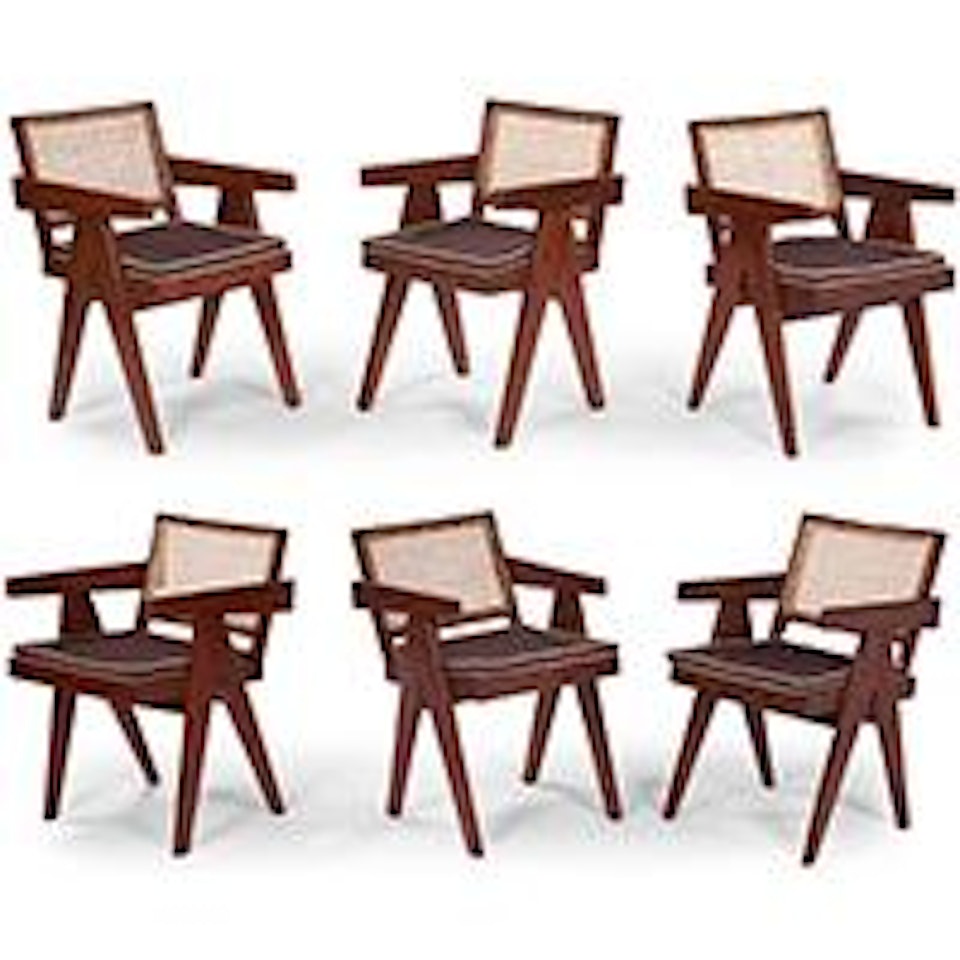 V-leg armchairs, model PJ-SI-28-A ,
Circa
1953
-
1954 by Pierre Jeanneret