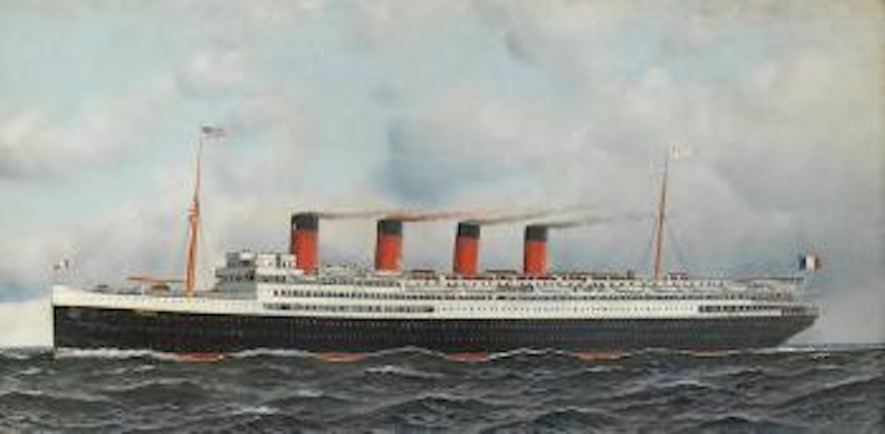 The S.S. France at Sea by Antonio Jacobsen