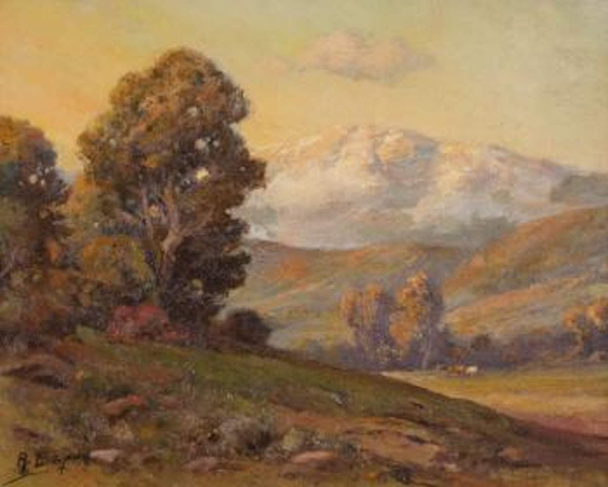 California landscape with mountains in the background by Angel Espoy