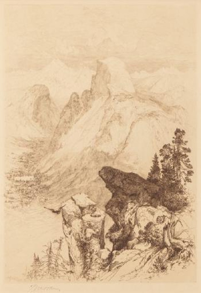 The Half Dome - View from Moran Point, Yosemite ,
1887 by Thomas Moran