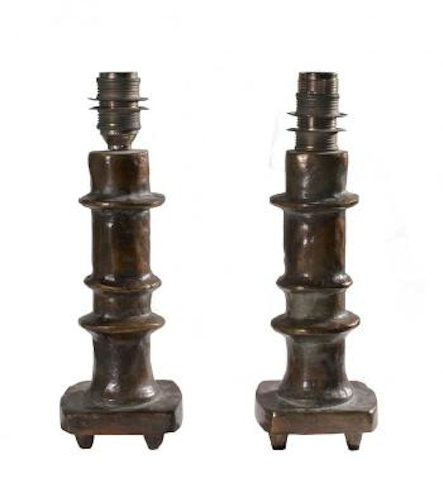 Pair of candle-shaped lamps by Diego Giacometti