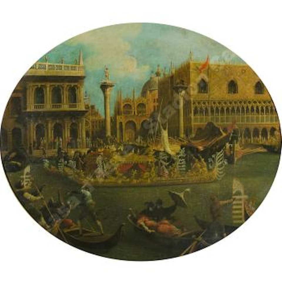 Bucintoro in Piazza San Marco by Follower of Canaletto