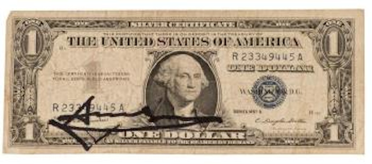 Dollar bill by Andy Warhol