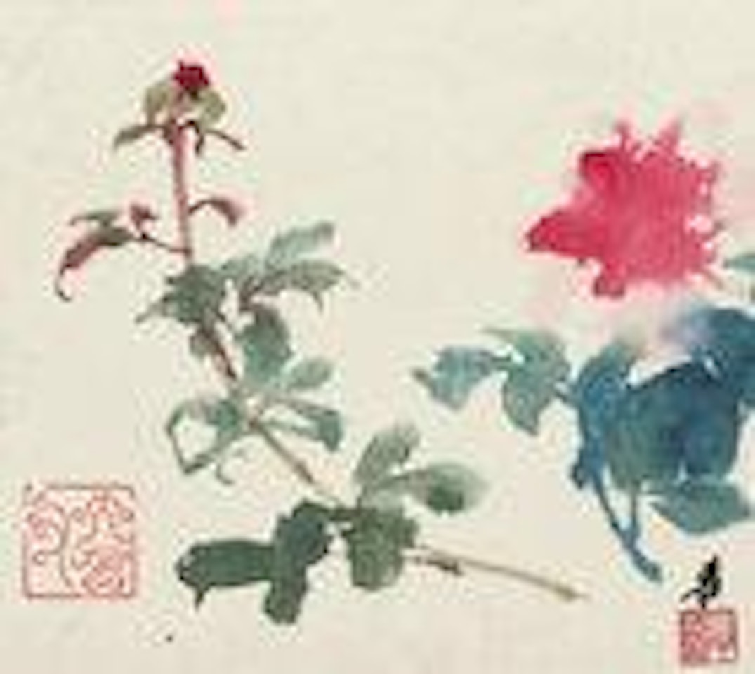 Roses by Zhang Daqian