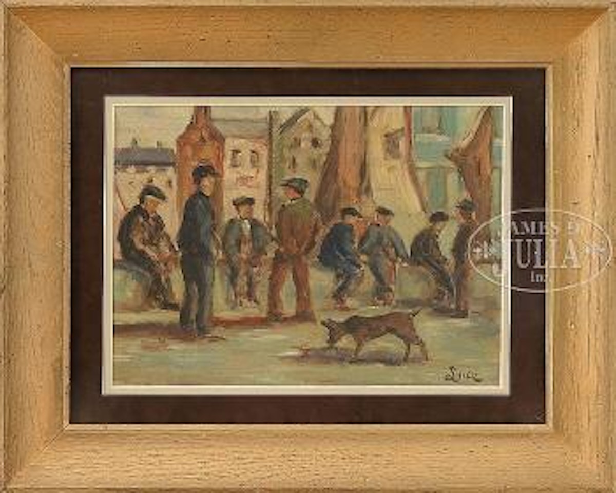 Men on the docks by Maximilien Luce