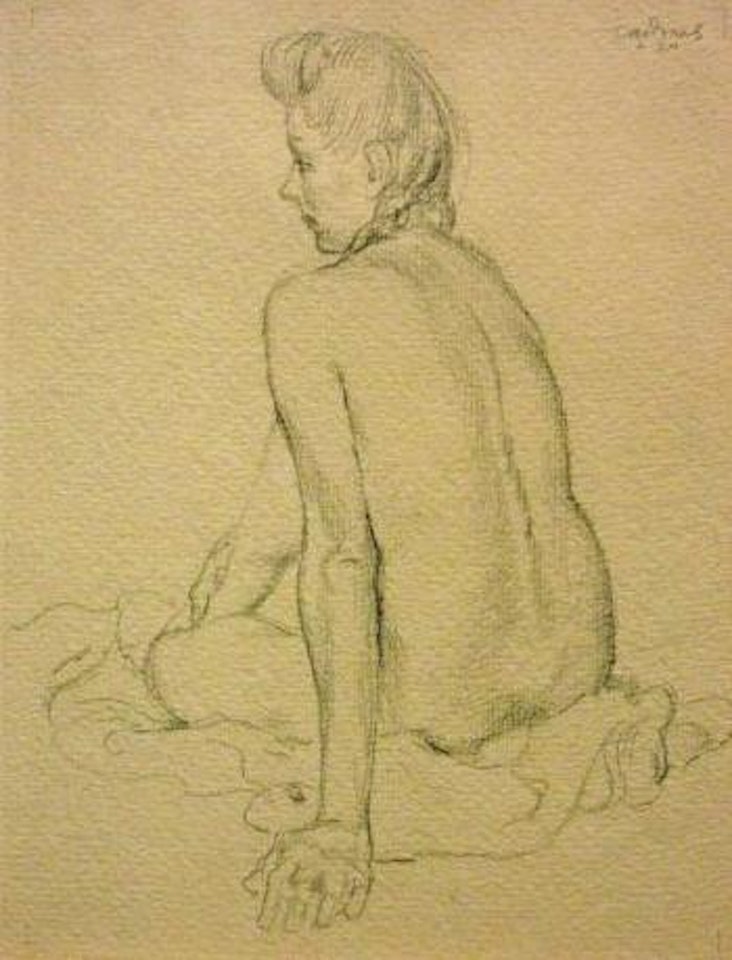 (i) Seated Female Nude; (ii) Standing Female Nude from Behind; (iii) Seated Nude (Facing Right) by Paul Cadmus
