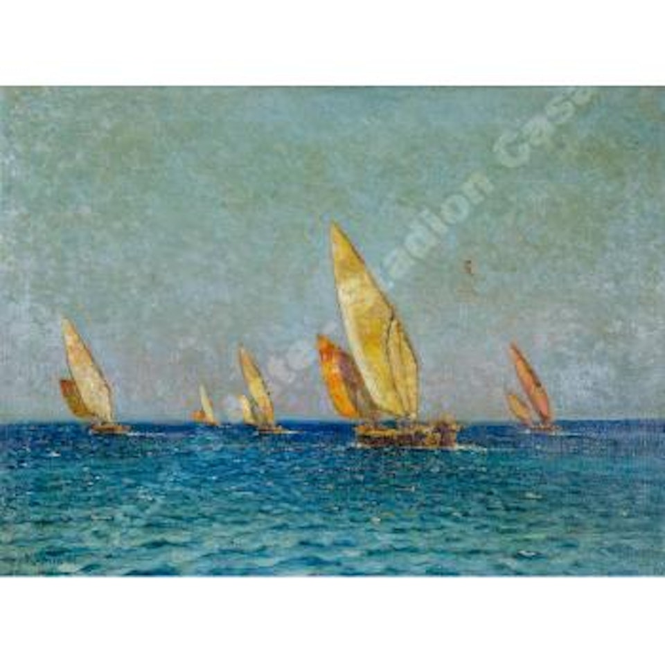 Regata in alto mare by Ugo Flumiani
