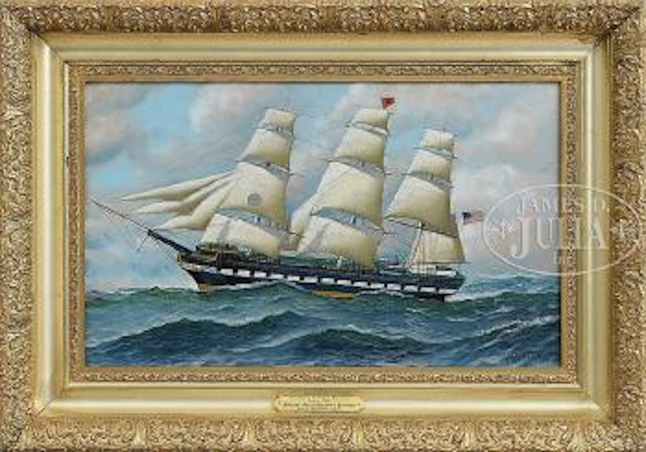 Ship portrait of the 'Isaac Webb' by Antonio Jacobsen
