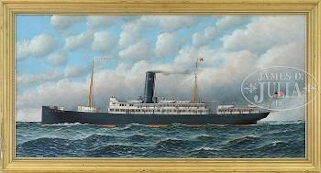 Portrait of the Ship 'San Jacinto' by Antonio Jacobsen
