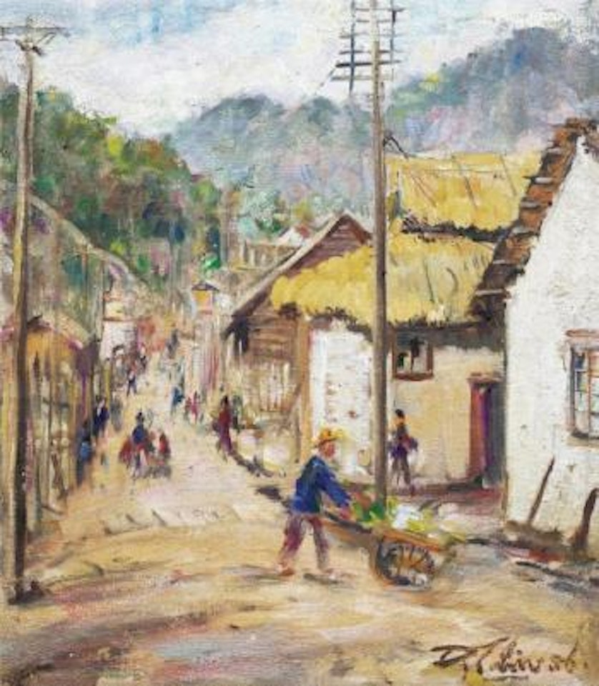 The entrance of village by Lin Dachuan