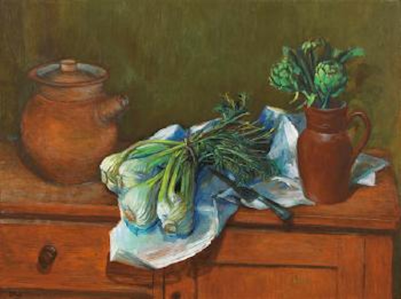 Artichokes and Fennel by Margaret Hannah Olley