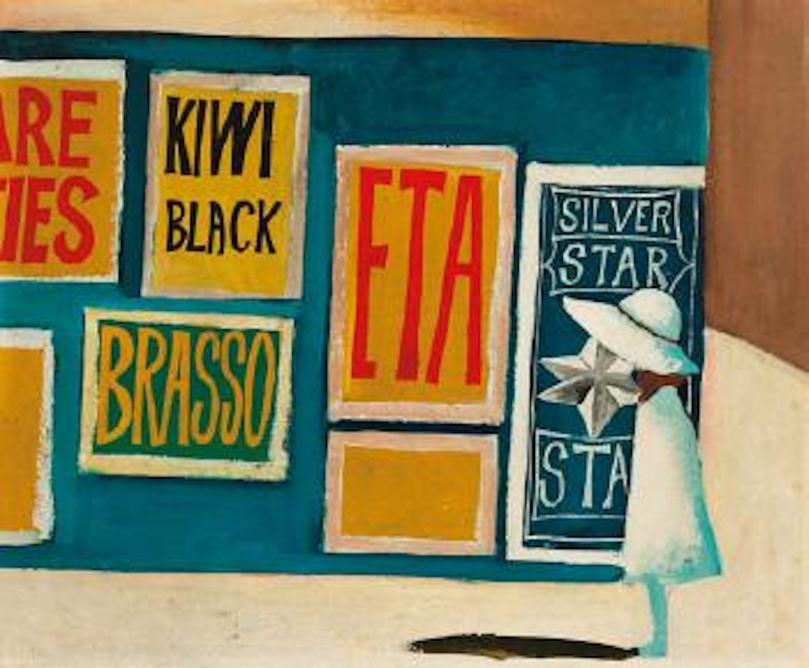Schoolgirl and Billboards by Charles Blackman