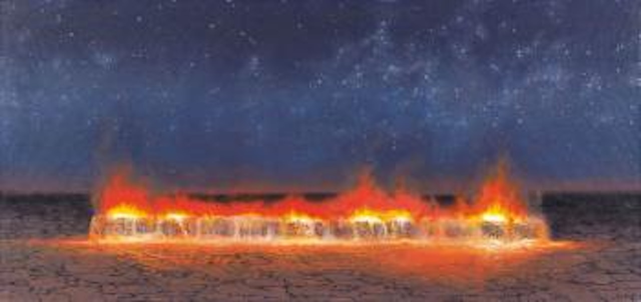 The Night Ashes by Tim Storrier