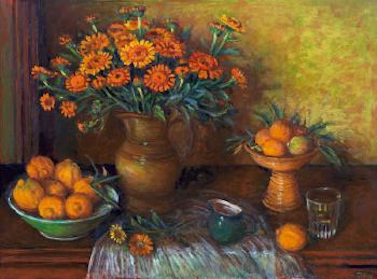 Calendulas and Bush Lemons by Margaret Hannah Olley
