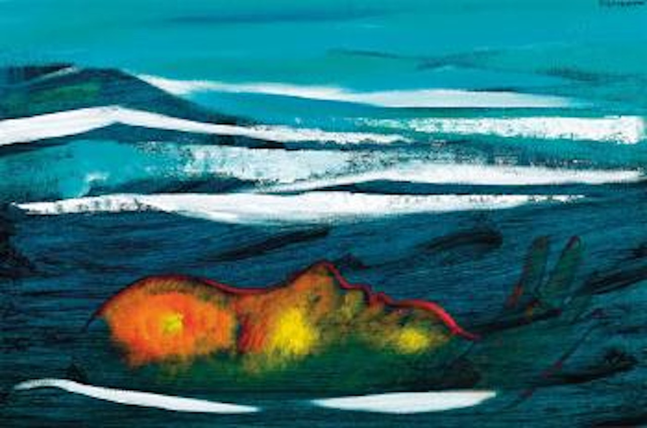 Floating Swimmer by Charles Blackman