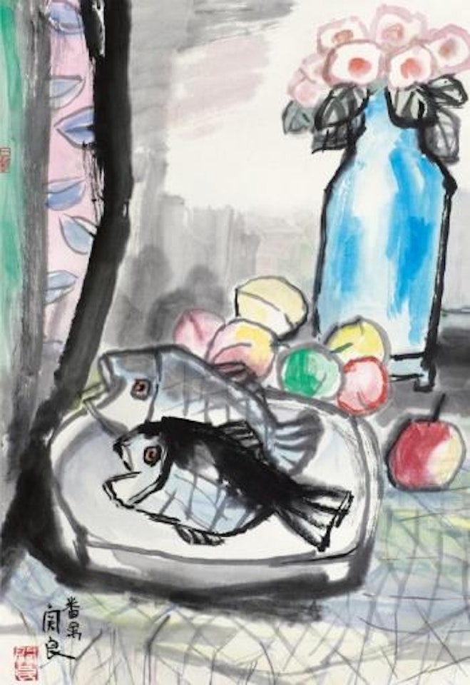 Flower and fruit by Guan Liang