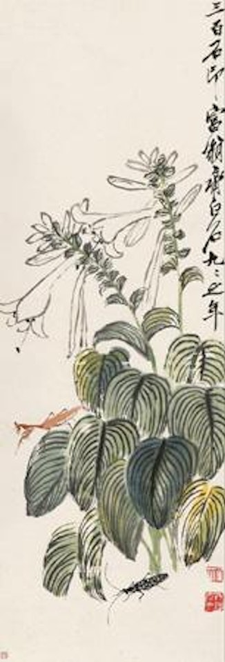 Hosta by Qi Baishi
