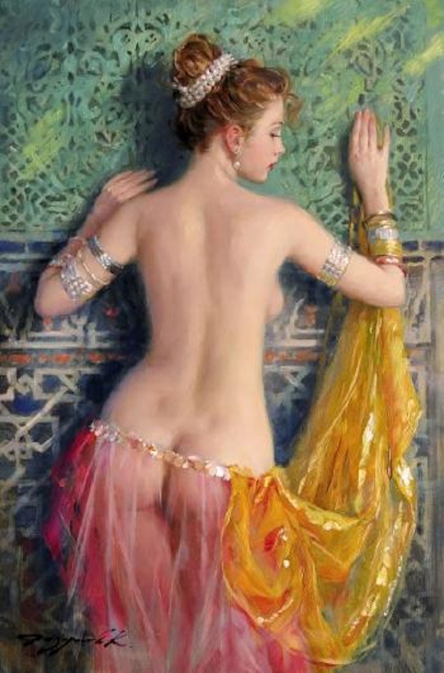 Odalisque au châle jaune by Constantin Razoumov