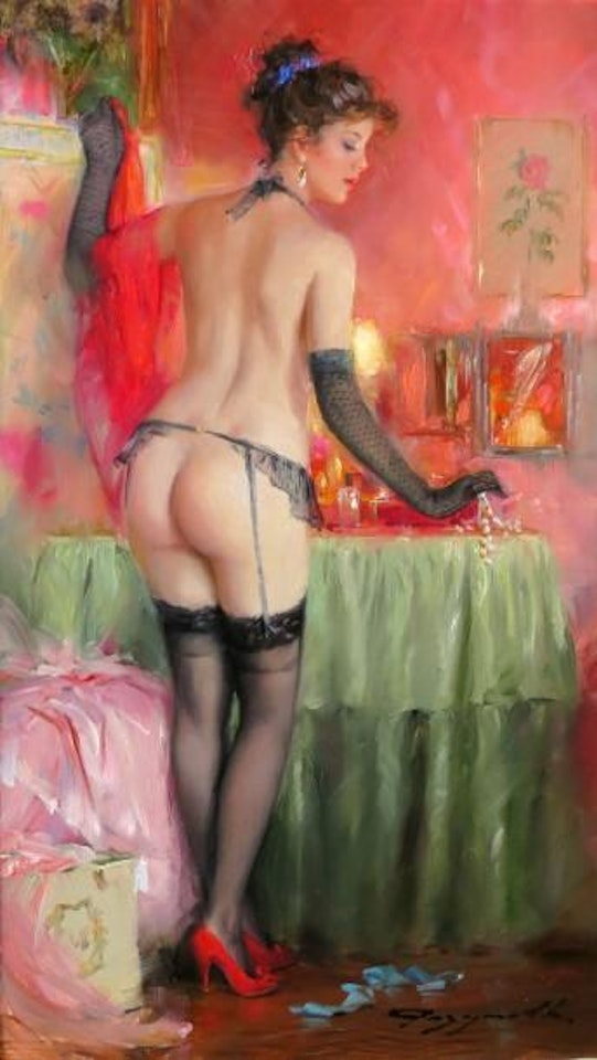 Jeune femme dénudée by Constantin Razoumov