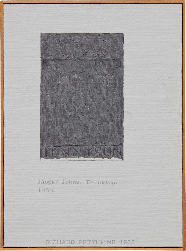 Jasper Johns, "Tennyson" by Richard Pettibone